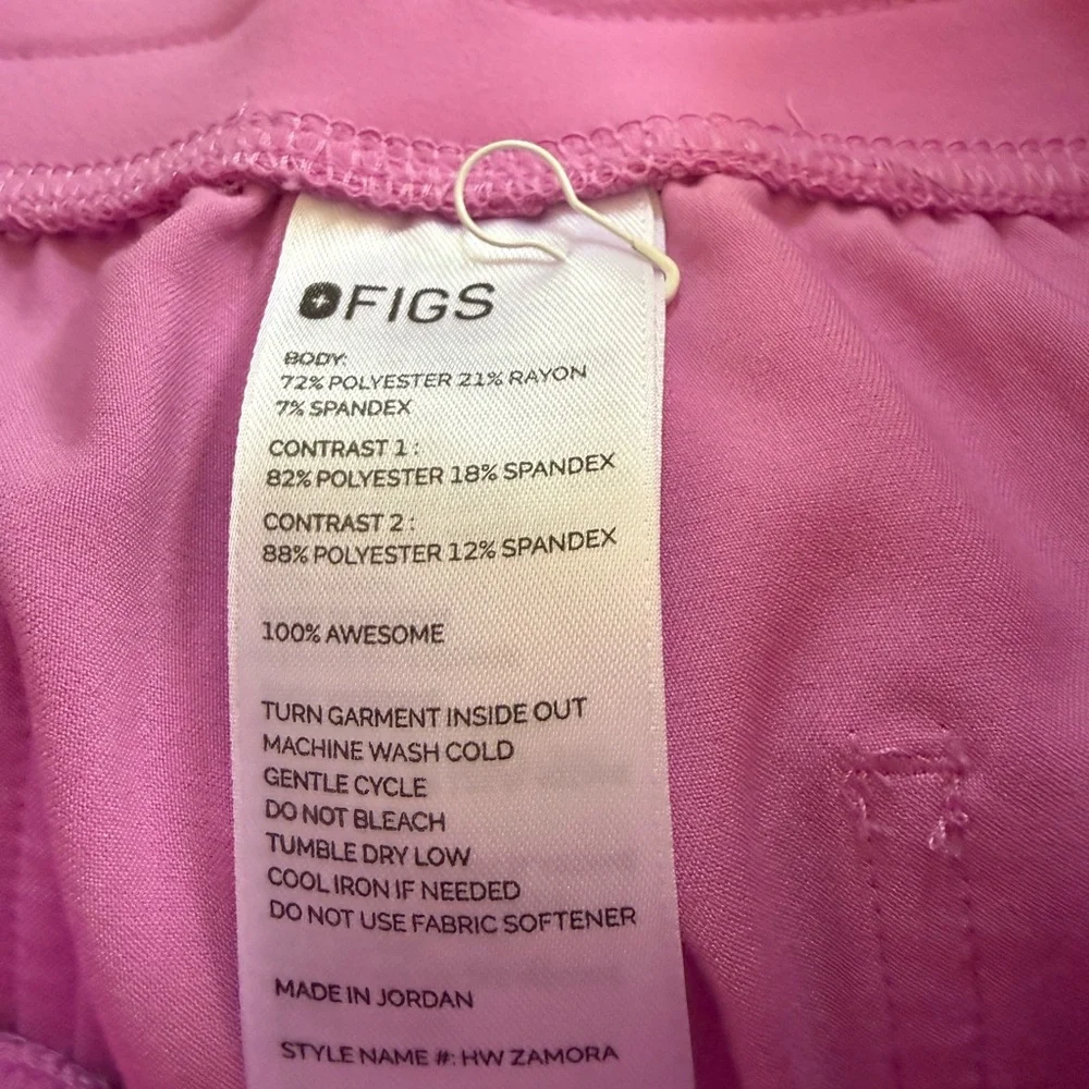 FIGS M oversized  Top in Lavender Pink and M Joggers - Picture 3 of 4